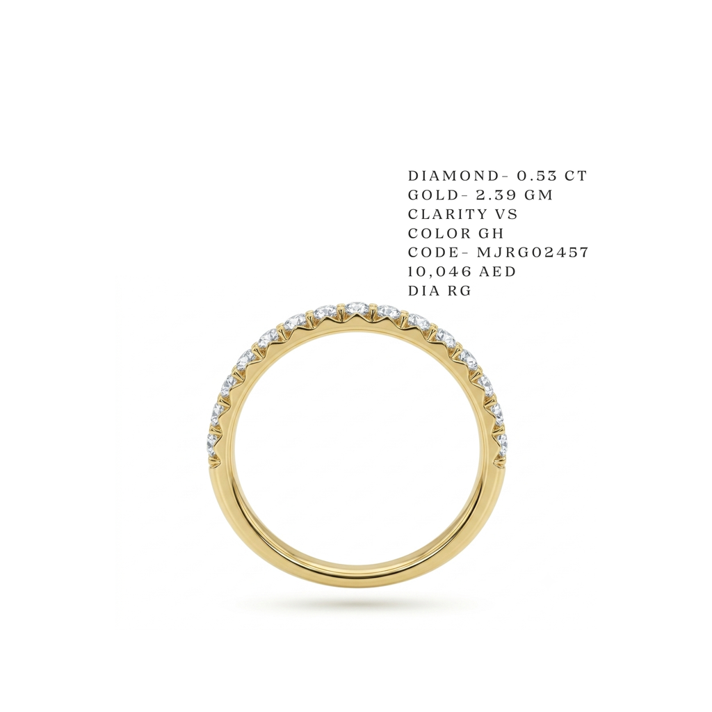 Aura Minimalist Shared-Prong Diamond Eternity Band