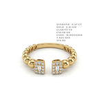 Bespoke Link Open Diamond Cuff Ring