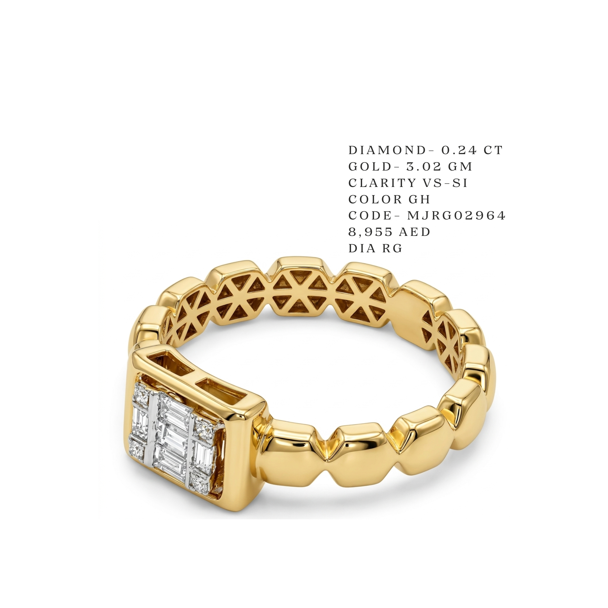 Signet Deco Baguette Illusion Ring Secondary image