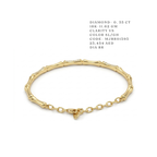 Diamond-Accent Bamboo Link Bracelet