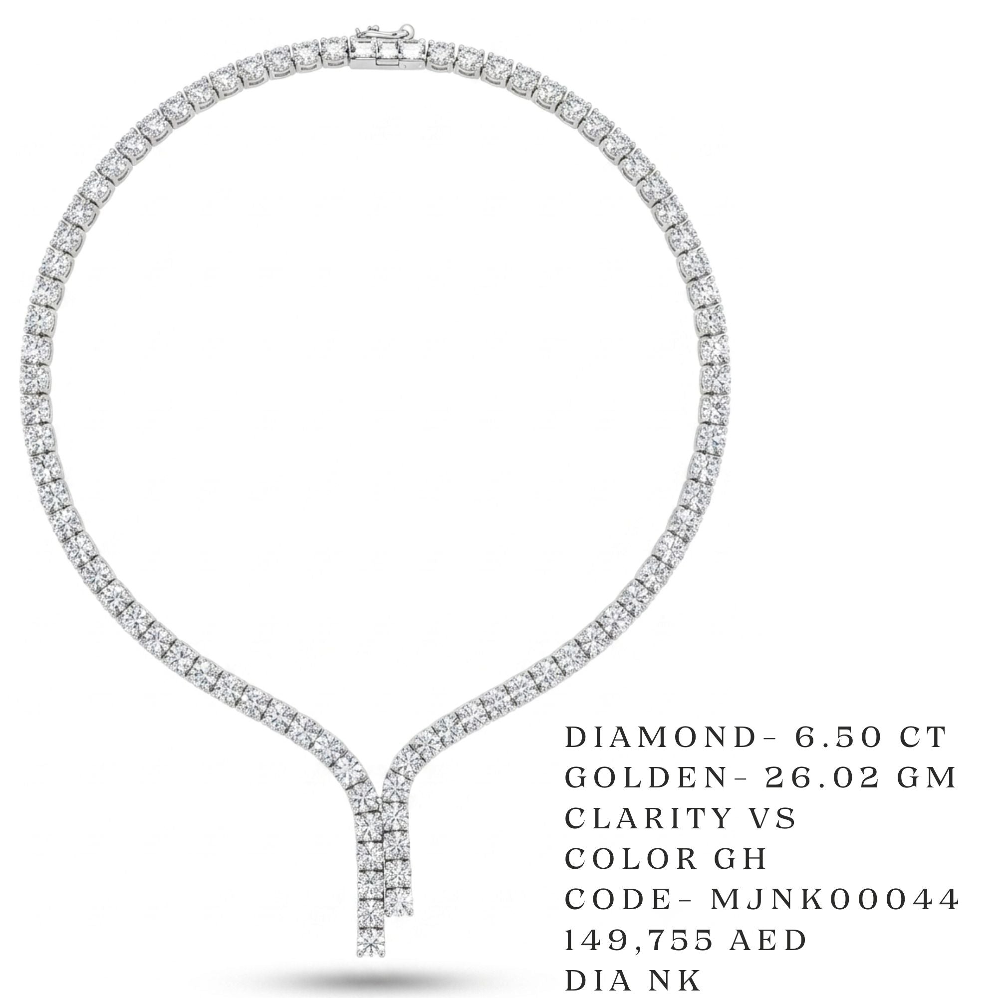 Modern Asymmetric Fringe Diamond Necklace Secondary image