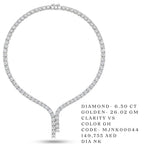 Modern Asymmetric Fringe Diamond Necklace
