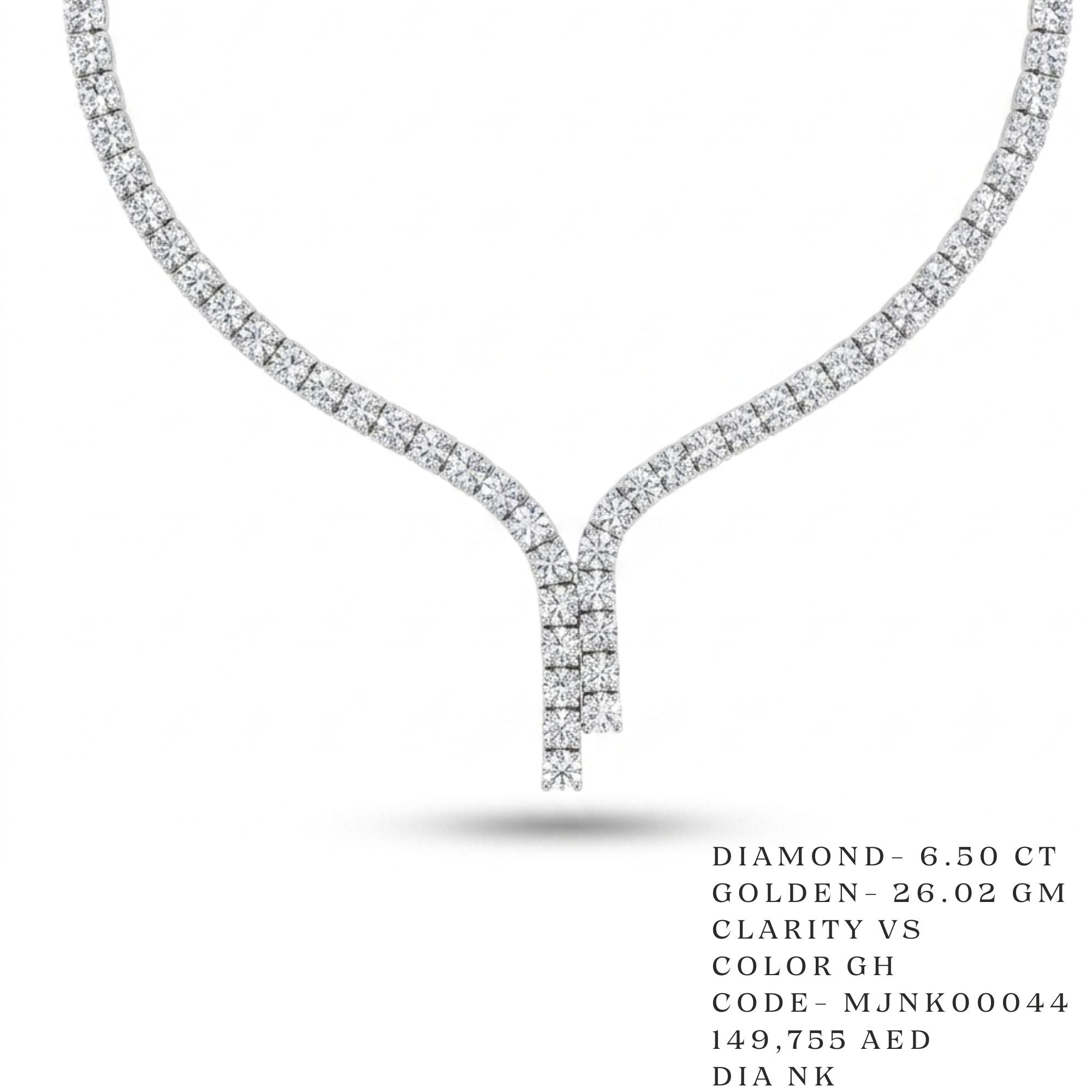 Modern Asymmetric Fringe Diamond Necklace Main image