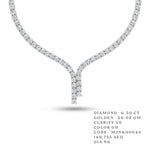 Modern Asymmetric Fringe Diamond Necklace