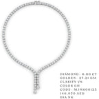 Linear Drop Tennis Fringe Necklace