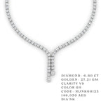 Linear Drop Tennis Fringe Necklace