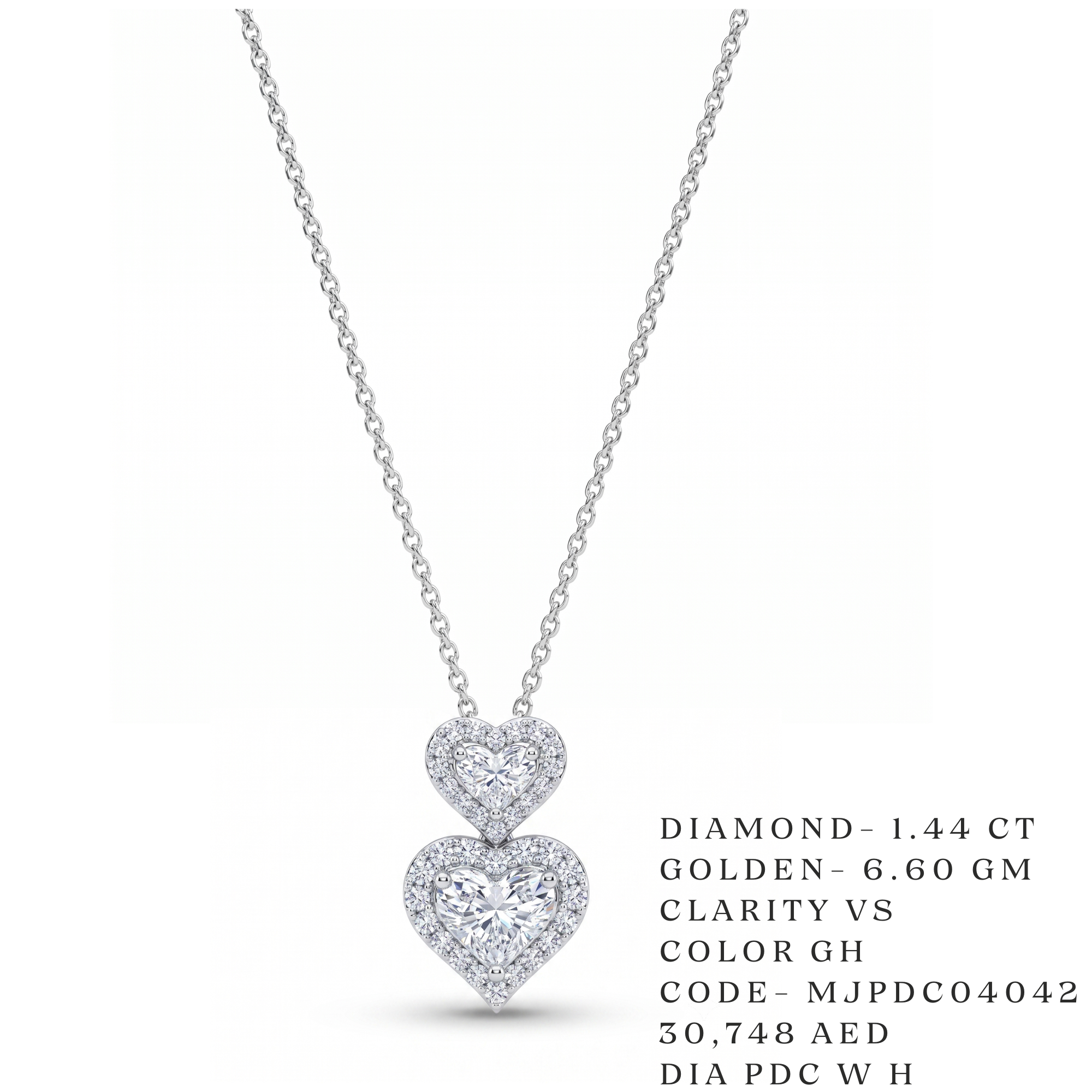 Sweetheart Tiered Diamond Necklace