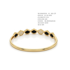 Onyx Scalloped Fan Diamond Bangle