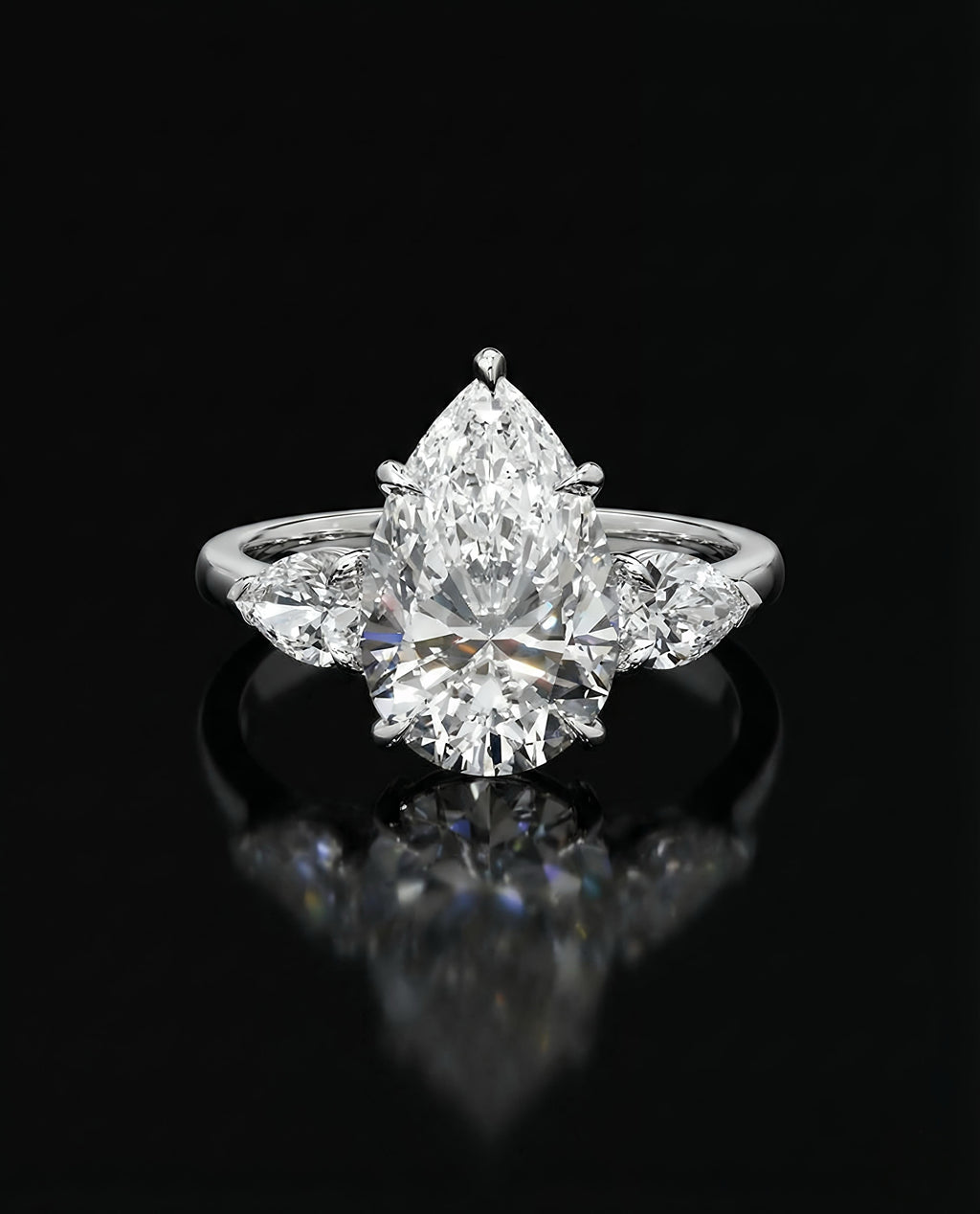 Trilogy Pear Ring