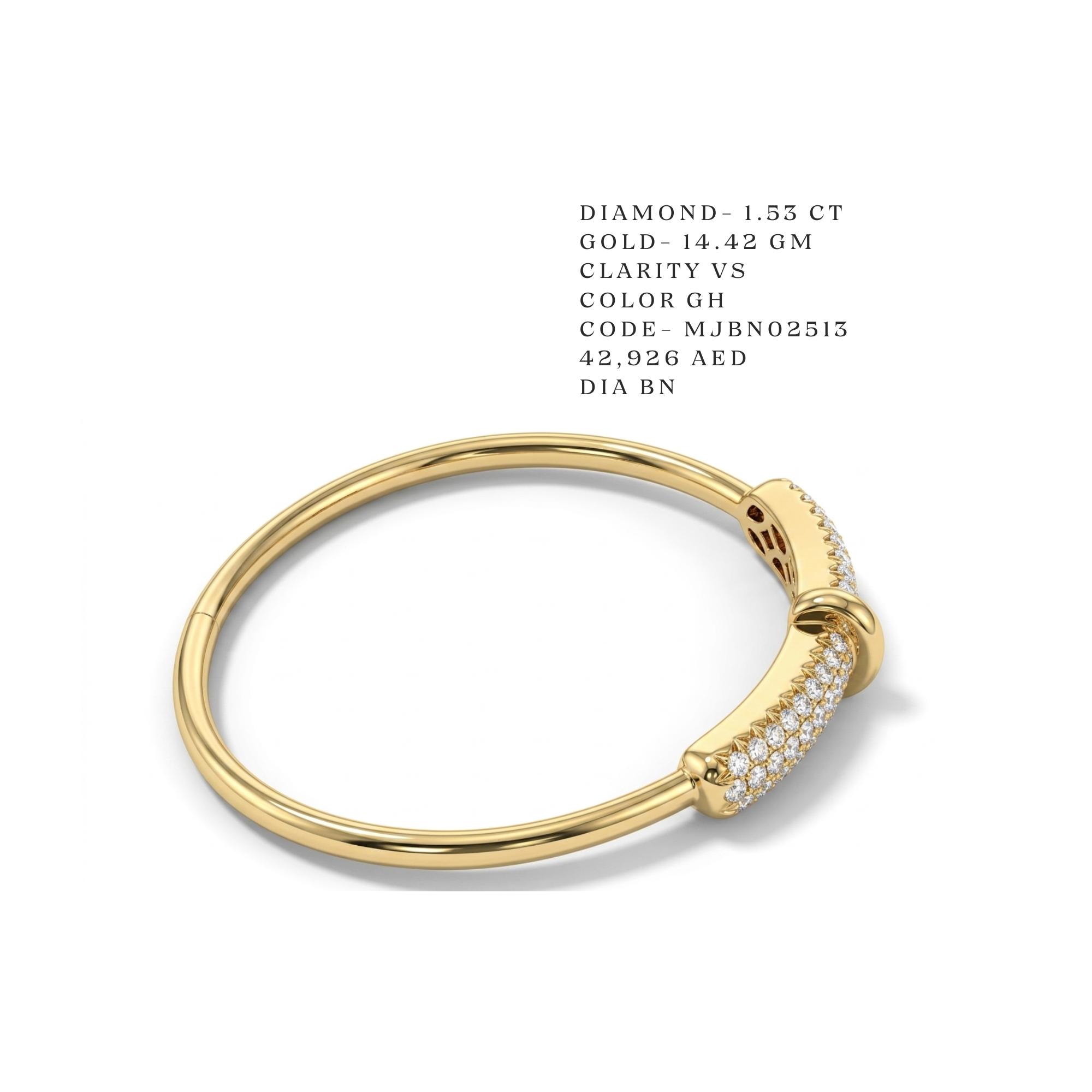 Pavé Dome Center-Band Bangle Secondary image
