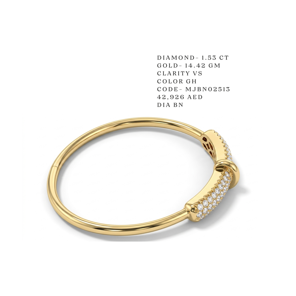 Pavé Dome Center-Band Bangle