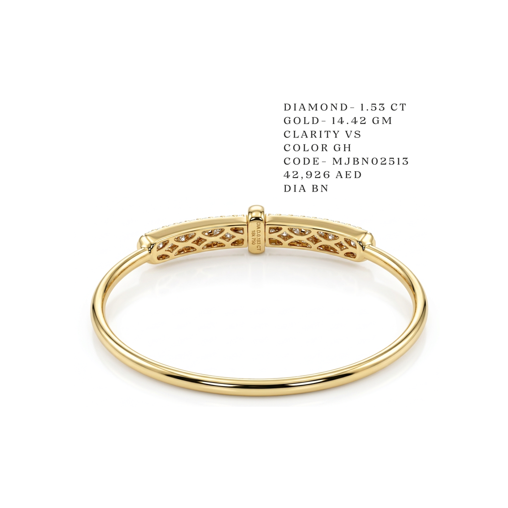 Pavé Dome Center-Band Bangle