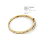 Modern Asymmetric Bypass Diamond Bangle