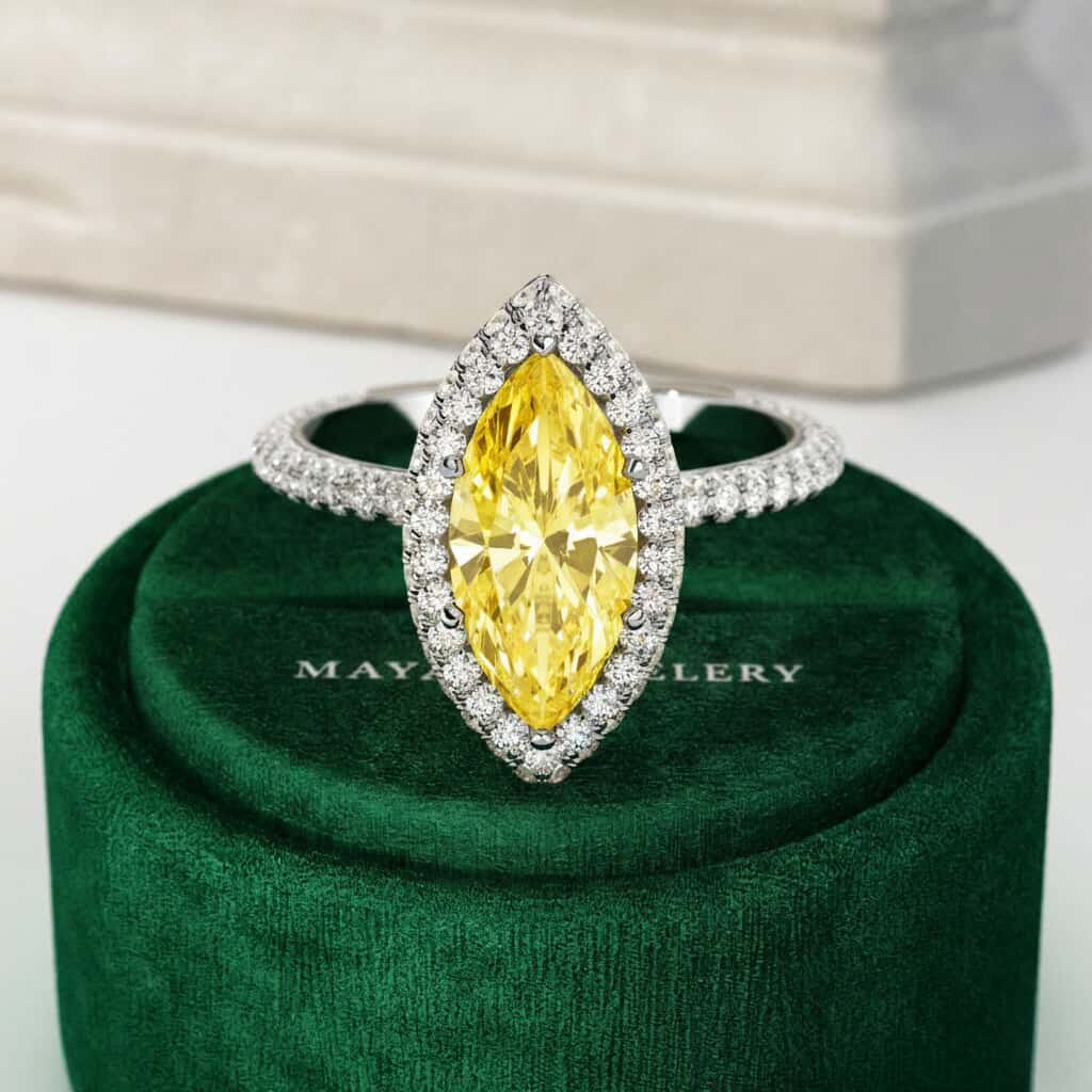 Duchess Marquise Halo Ring