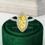 Duchess Marquise Halo Ring