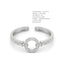 Open Circle Beaded Diamond Ring
