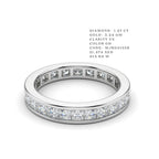 Square-Cut Channel Set Eternity Band