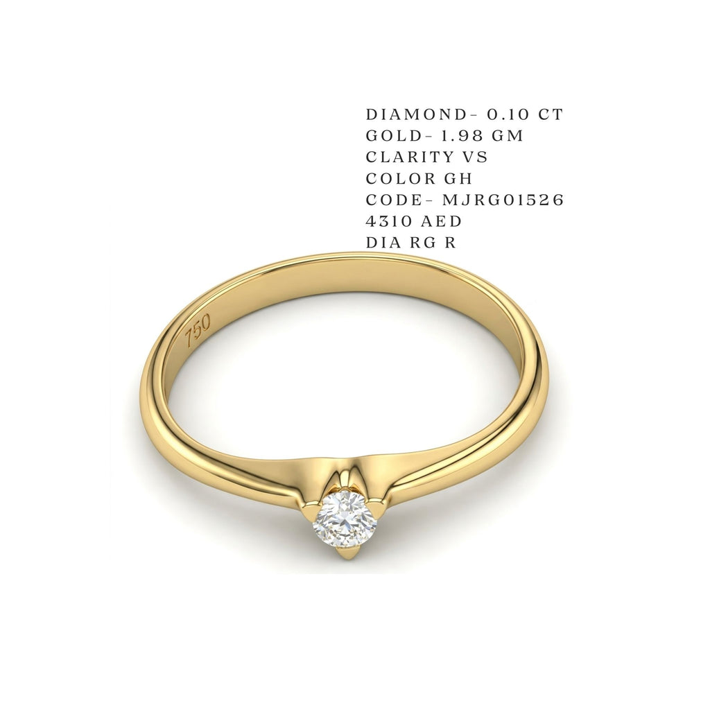 Solitaire V-Setting Petite Ring