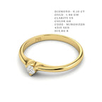 Solitaire V-Setting Petite Ring