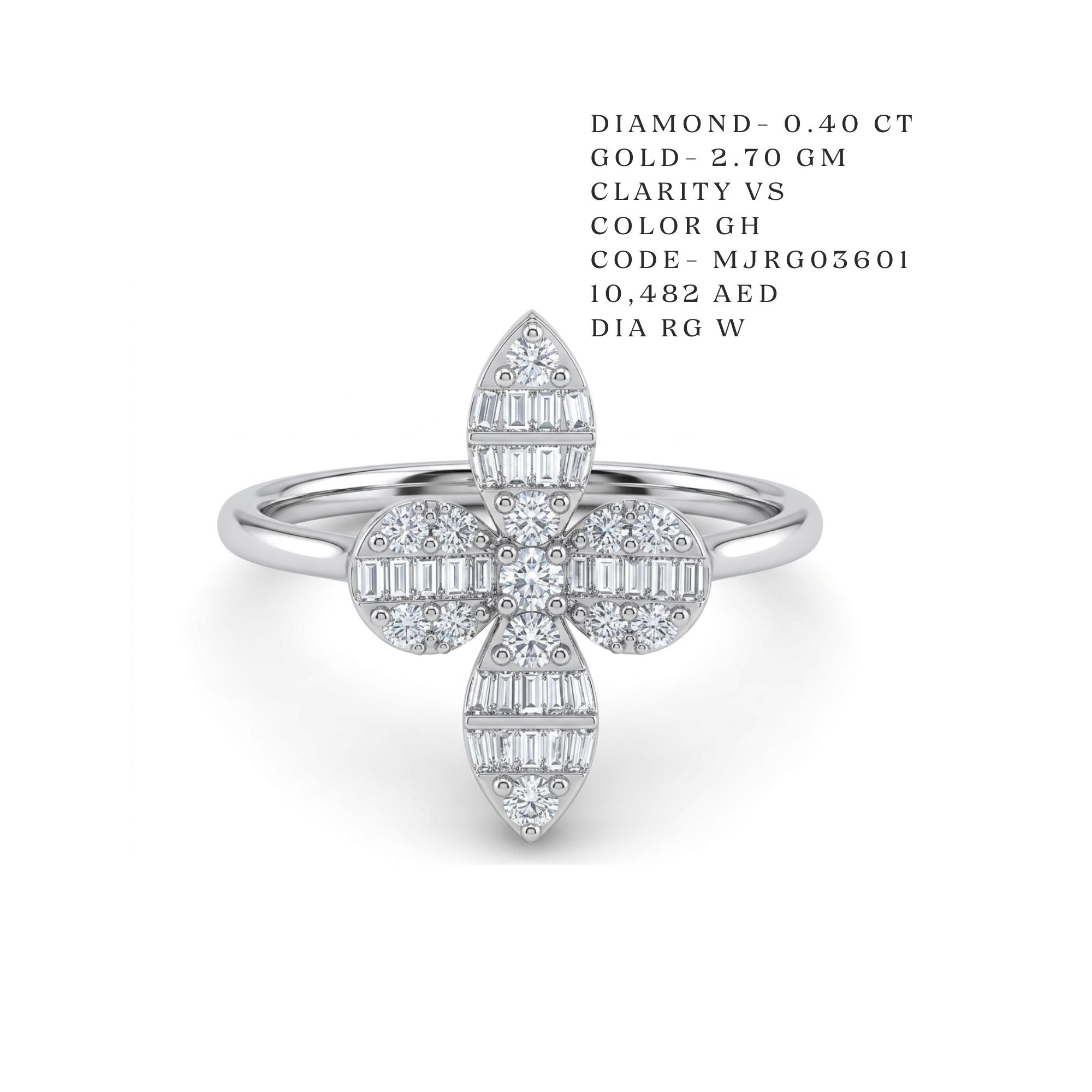 Grand Clover Cluster Diamond Ring Main image