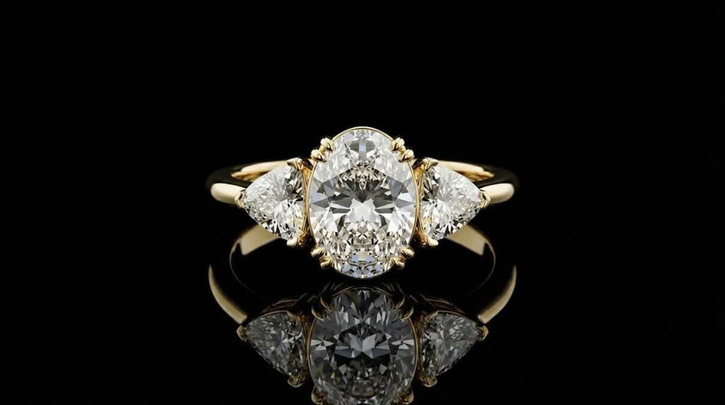 Celine Oval & Trillion Ring