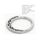 Filigree Scroll Diamond-Lined Band