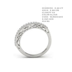 Filigree Scroll Diamond-Lined Band