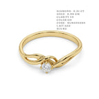 Intertwined Bypass Solitaire Ring