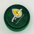 Helios Pear Halo Ring