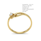 Intertwined Bypass Solitaire Ring