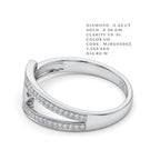 Dual-Row Overlapping Pavé Wave Ring
