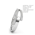 Dual-Row Overlapping Pavé Wave Ring