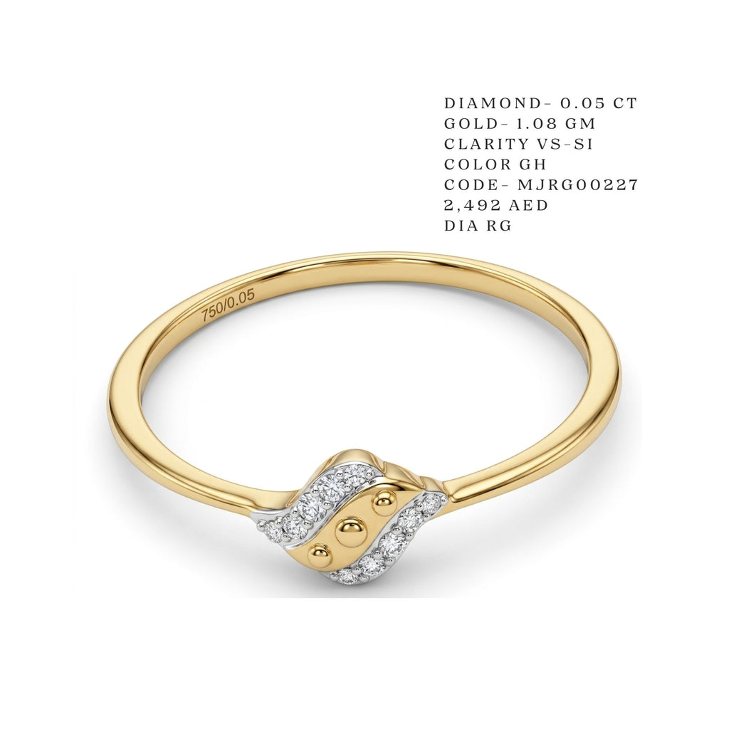 Waves of Gold Two-Tone Diamond Ring