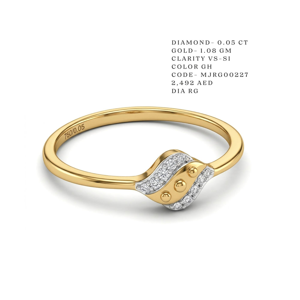 Waves of Gold Two-Tone Diamond Ring