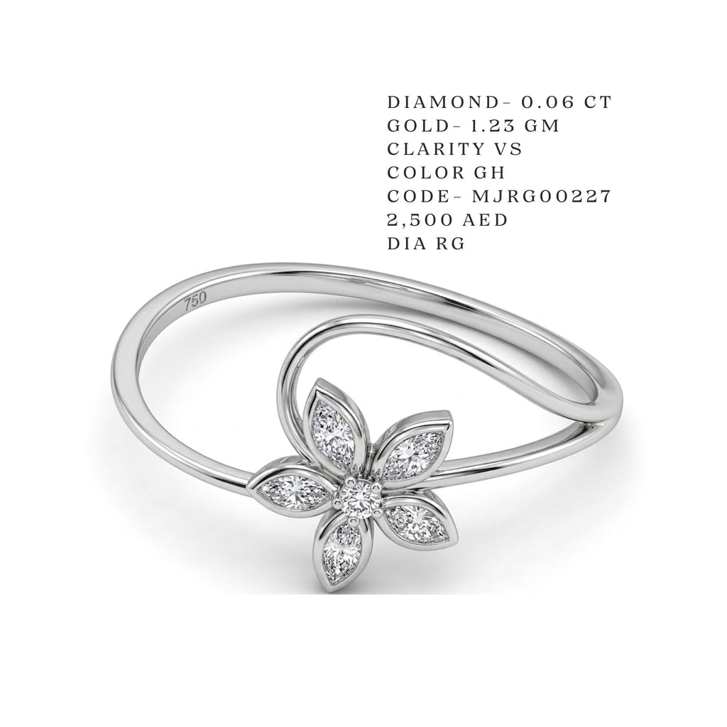 Lily of the Valley Blossom Diamond Ring