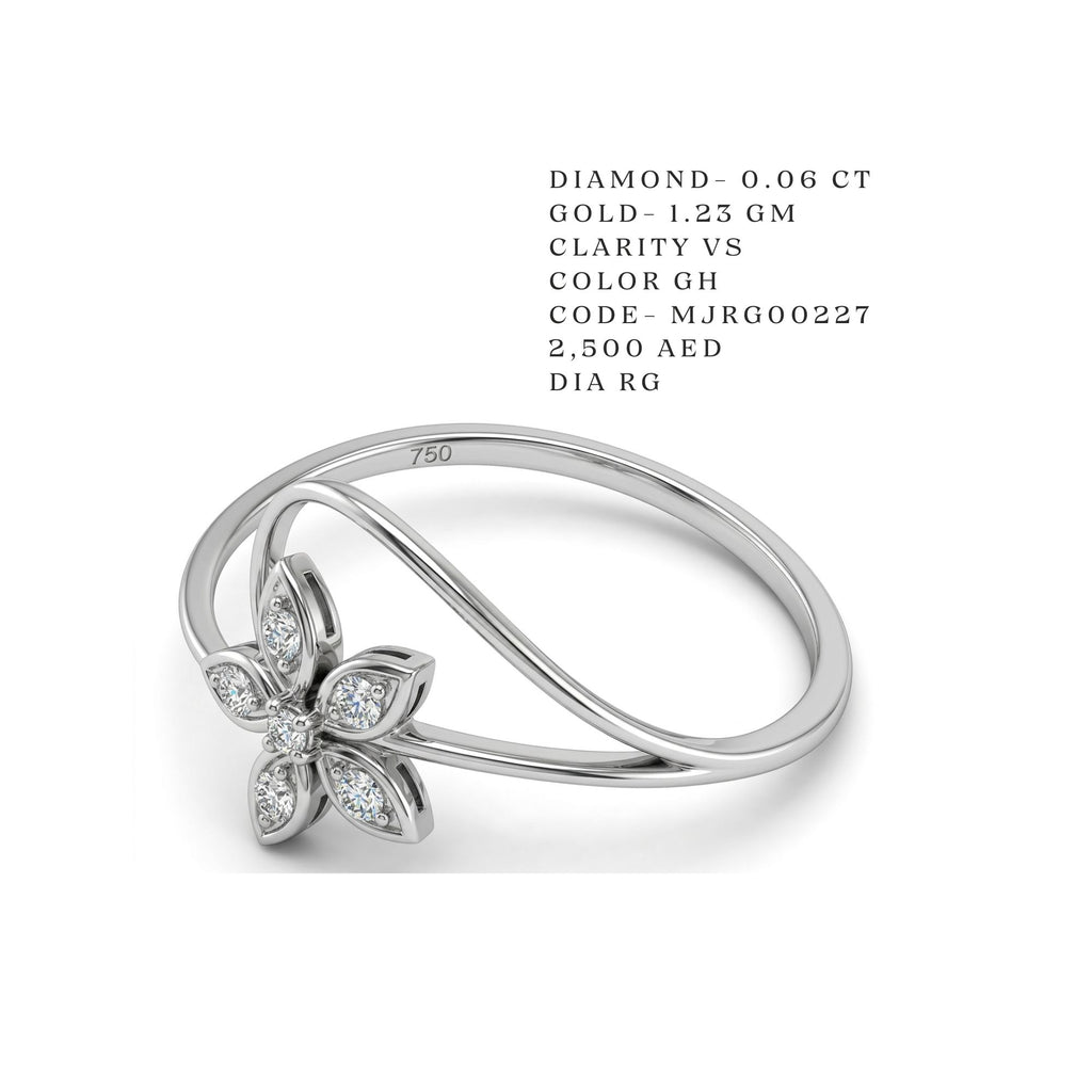 Lily of the Valley Blossom Diamond Ring