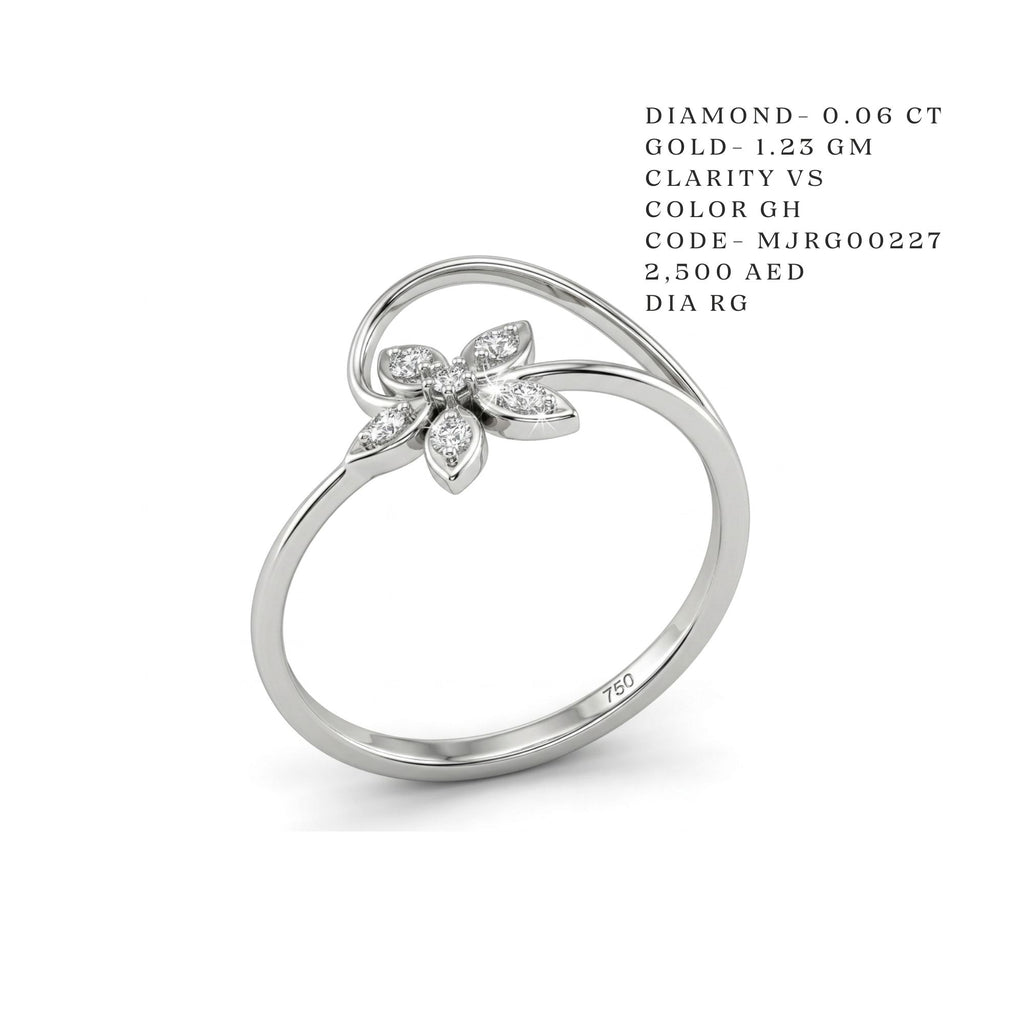 Lily of the Valley Blossom Diamond Ring
