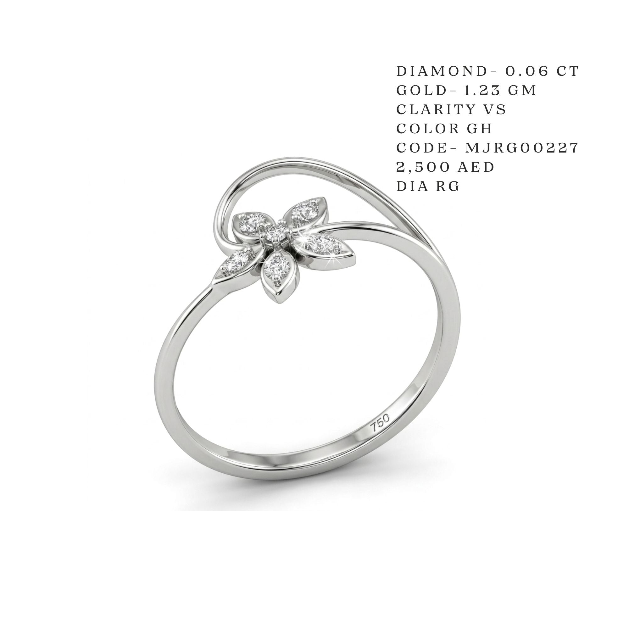 Lily of the Valley Blossom Diamond Ring