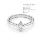 Marquise Solitaire Tapered Ring