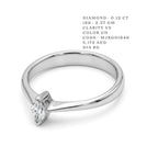 Marquise Solitaire Tapered Ring