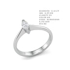 Marquise Solitaire Tapered Ring