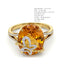 Sunset Citrine Butterfly Split-Shank Ring