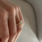 Elongated Cushion Bezel Ring