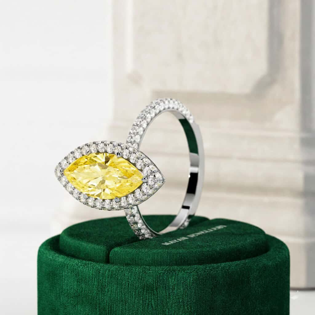 Duchess Marquise Halo Ring