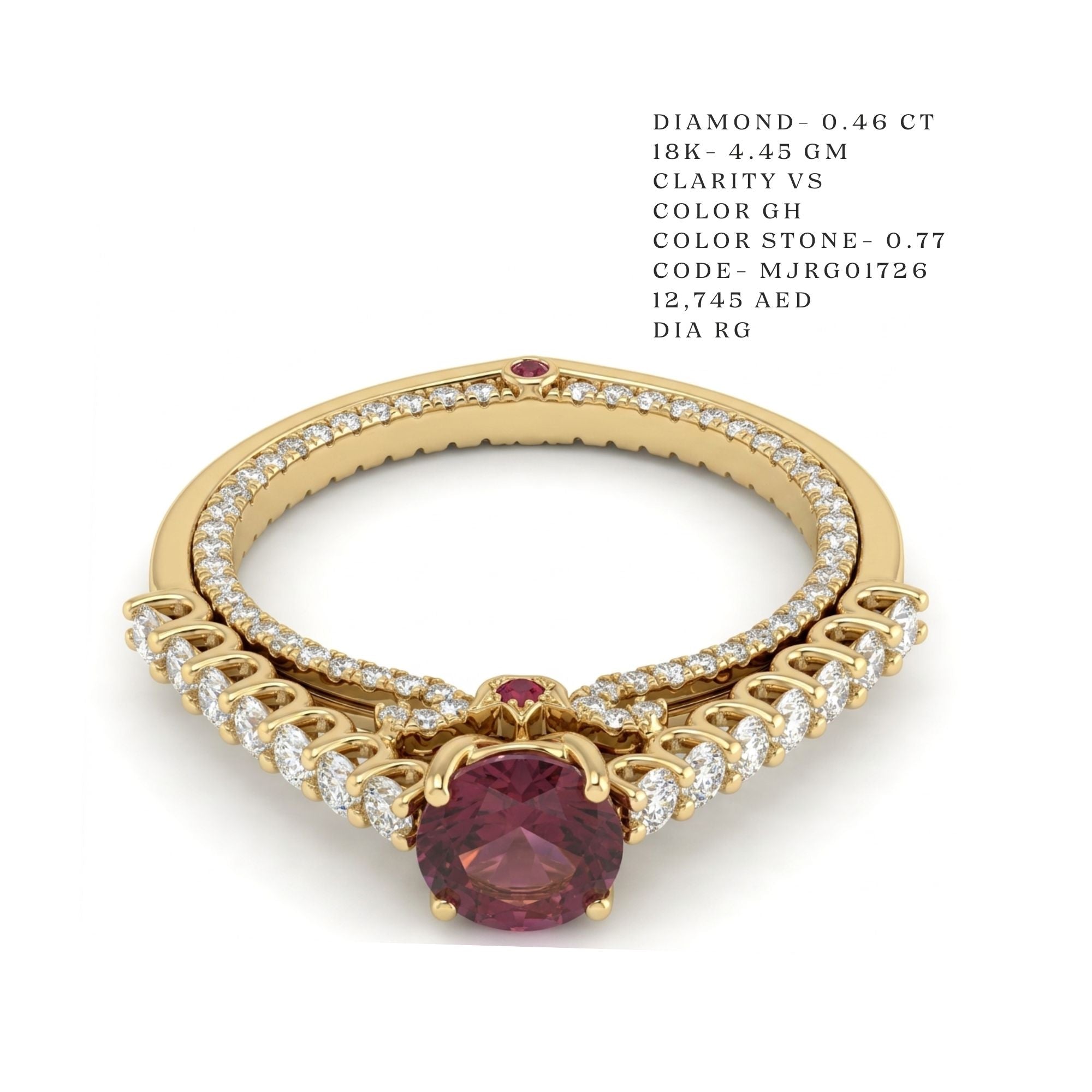 Crown-Set Cushion Tourmaline Ring Main image