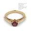 Crown-Set Cushion Tourmaline Ring