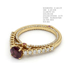 Crown-Set Cushion Tourmaline Ring