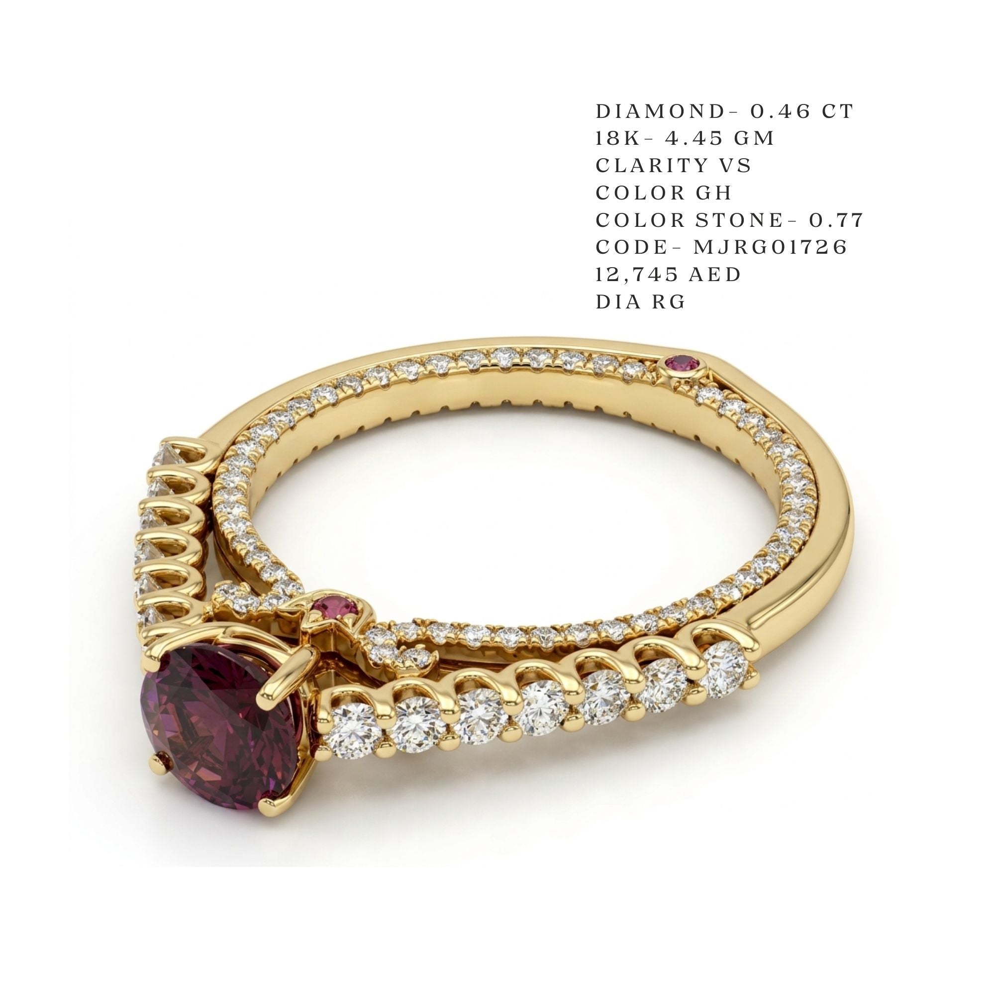 Crown-Set Cushion Tourmaline Ring