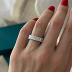 Half Eternity Emerald Band