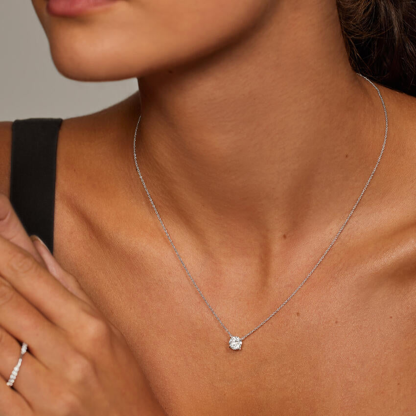 1 Carat Round Solitaire Necklace